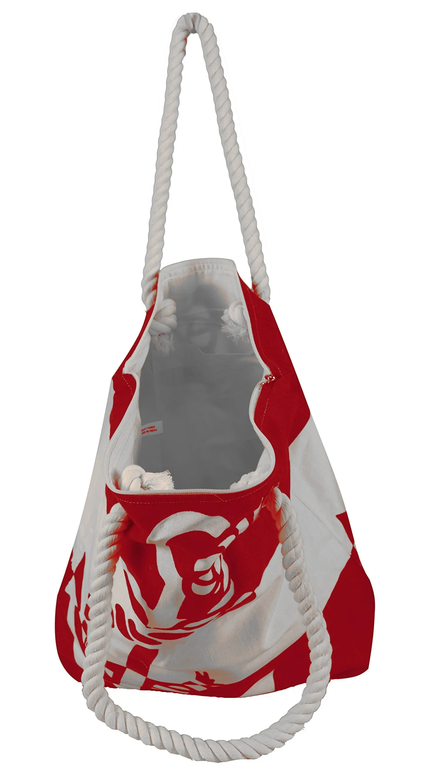 100% Cotton Anchor Print Canvas Beach Tote