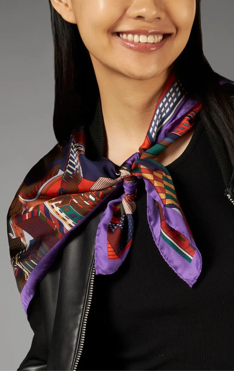 100% Silk Square Scarf