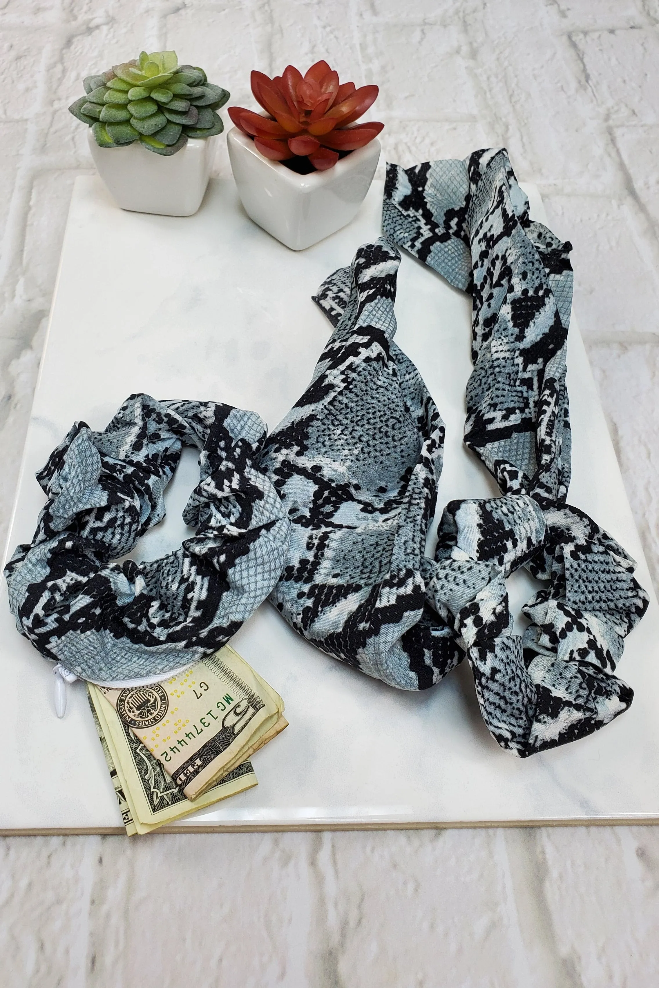 #6 Snakeskin Scrunchie Set