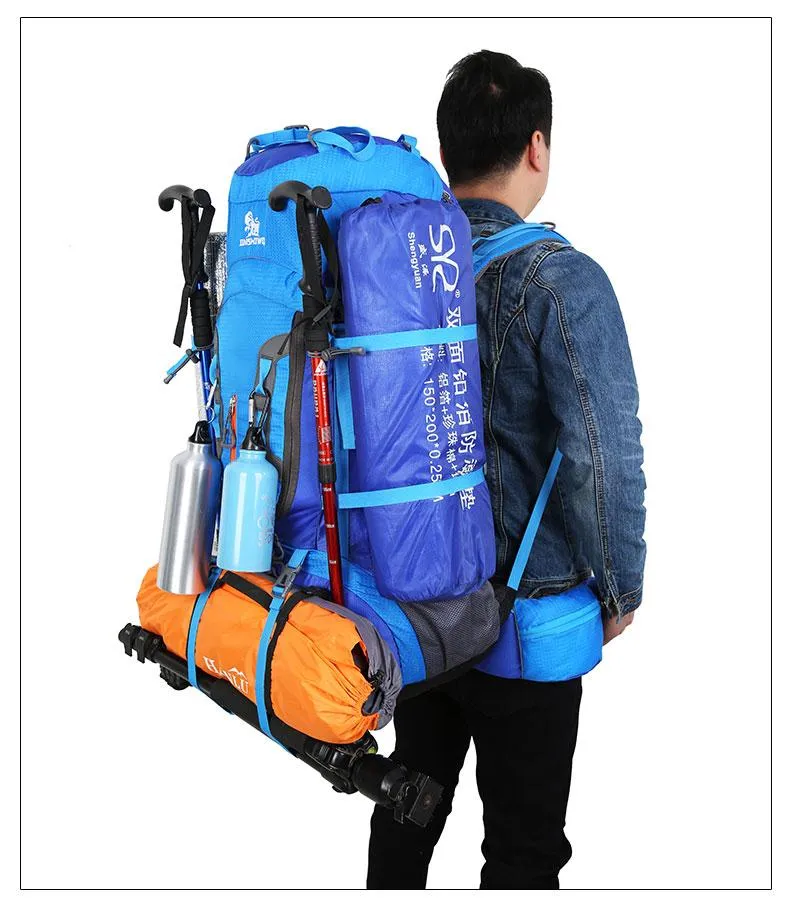 80L Nylon Superlight Big Backpacks for Outdoor Camping Hiking Sports Travel