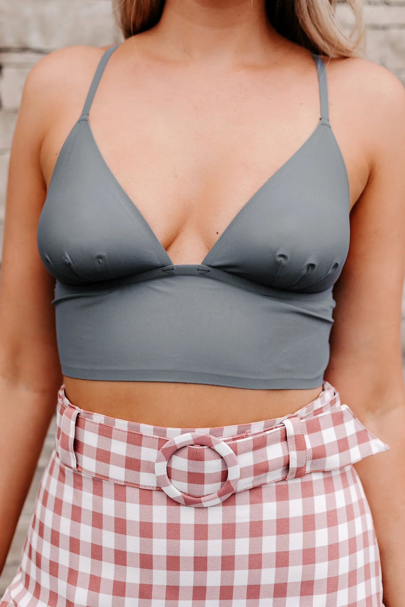 A Welcome Change Convertible Back Bralette (Steel)