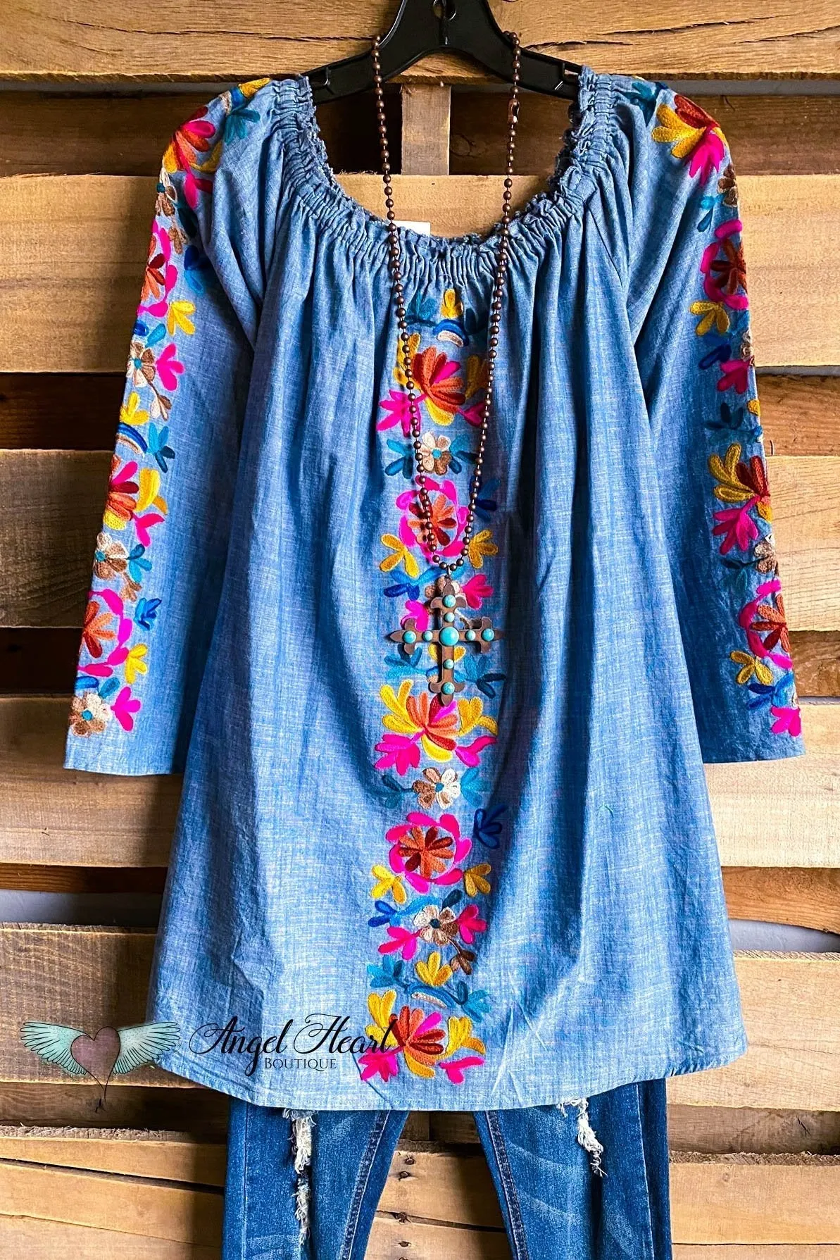 AHB EXCLUSIVE: Believe The Hope Tunic - Blue - 100% COTTON