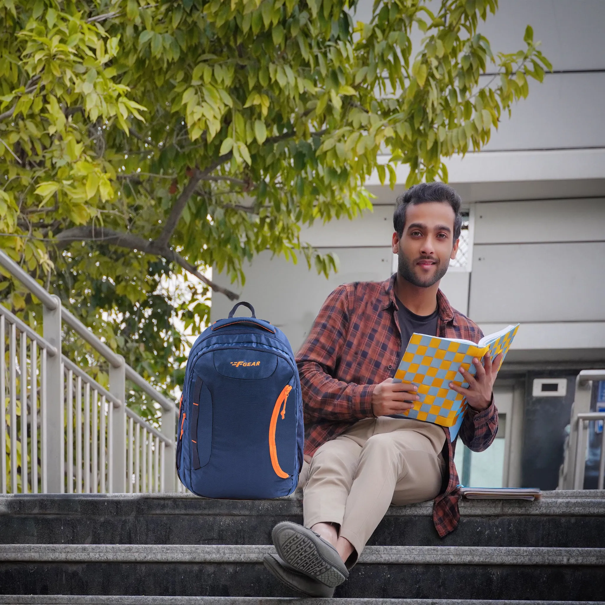 Amity 34L Navy Laptop Backpack