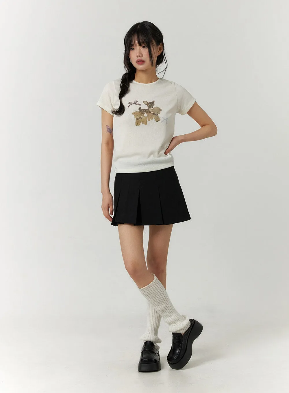 Animal Graphic Short Sleeve Tee CF407