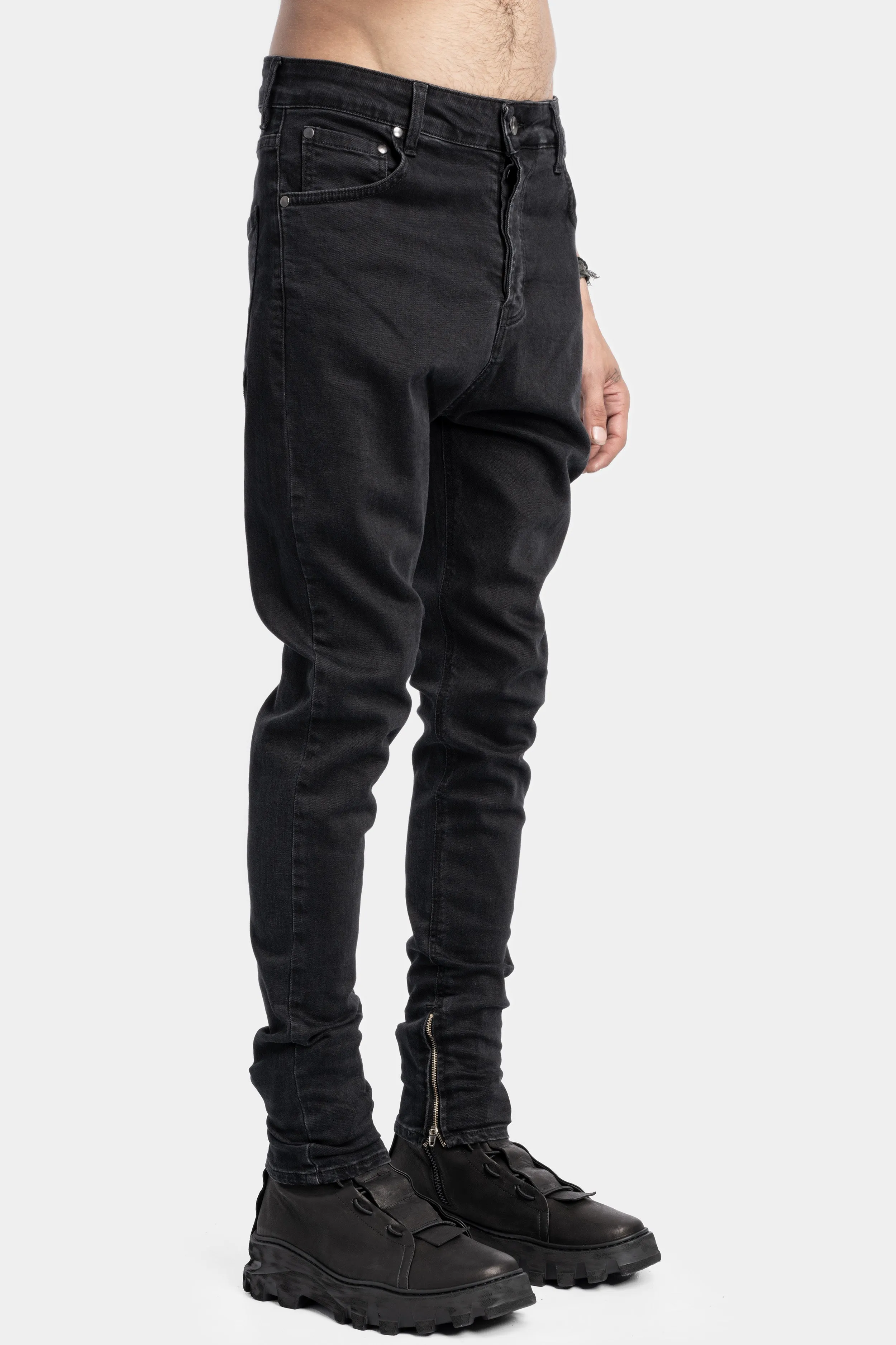 Ankle zip skinny jeans