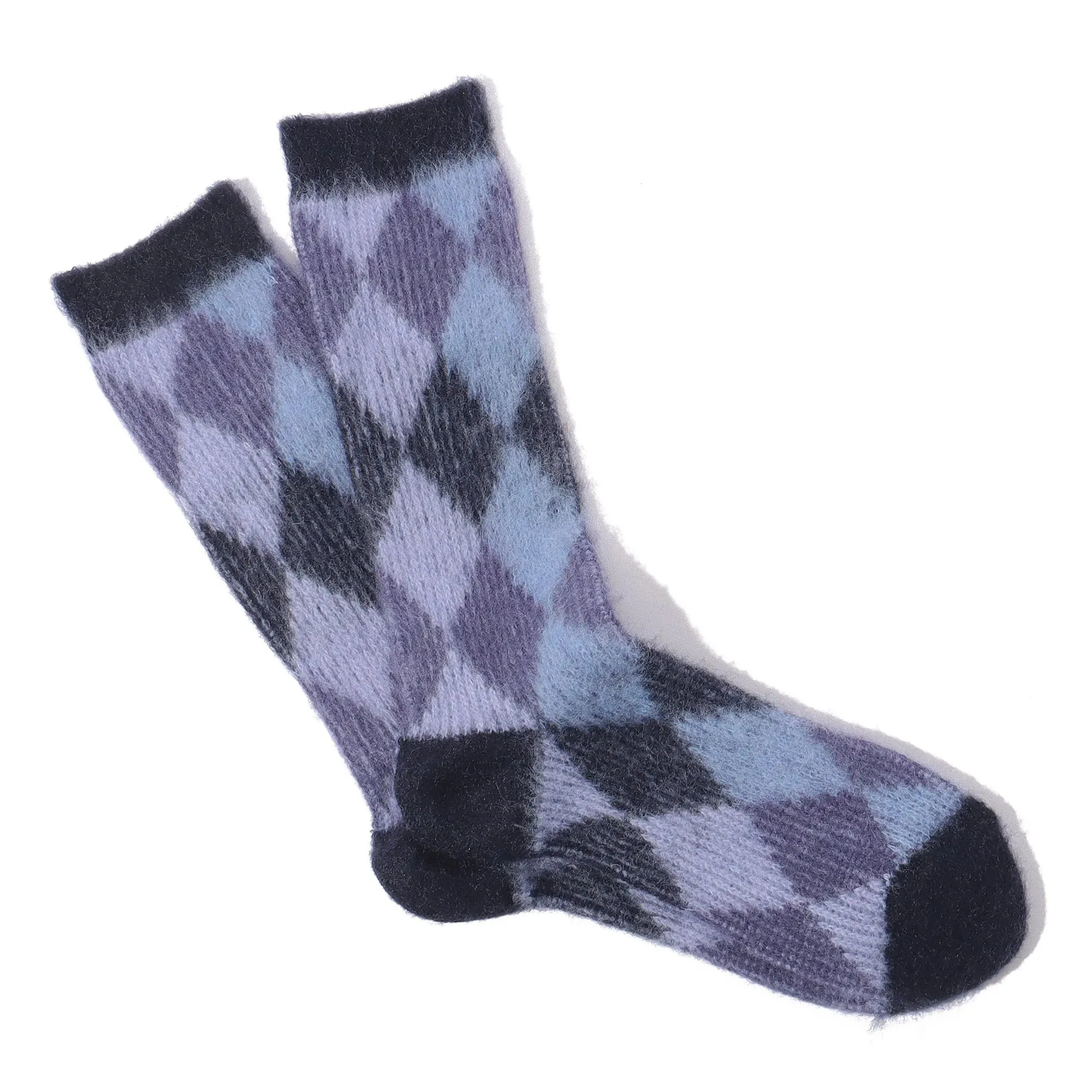 Anonymous Ism Navy Blue Napping Diamond Crew Socks