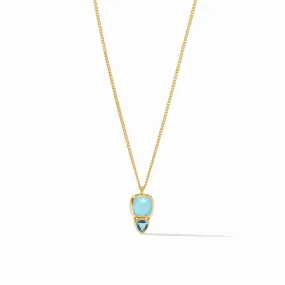 AQUITAINE DUO DELICATE NECKLACE- CAPRI BLUE