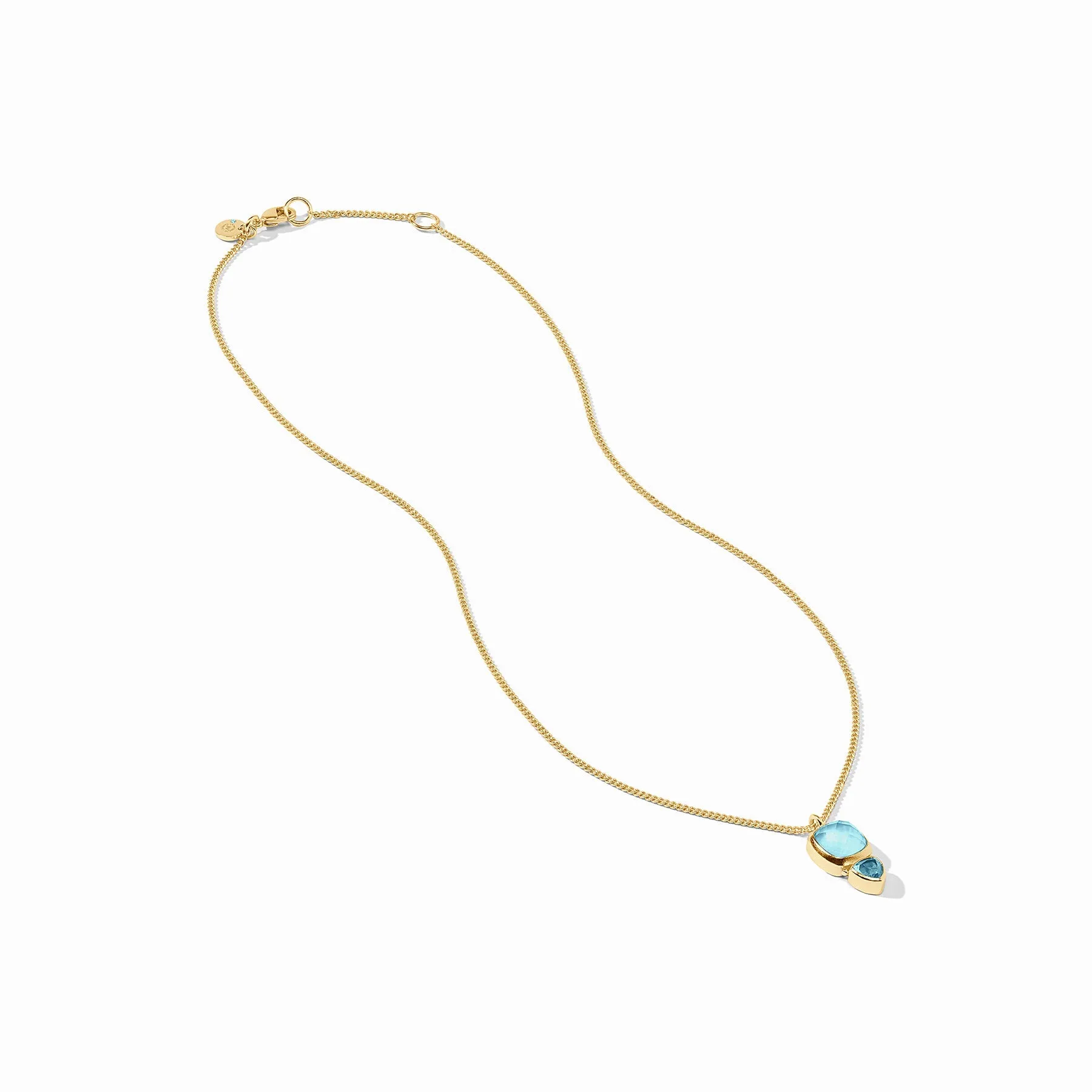 AQUITAINE DUO DELICATE NECKLACE- CAPRI BLUE