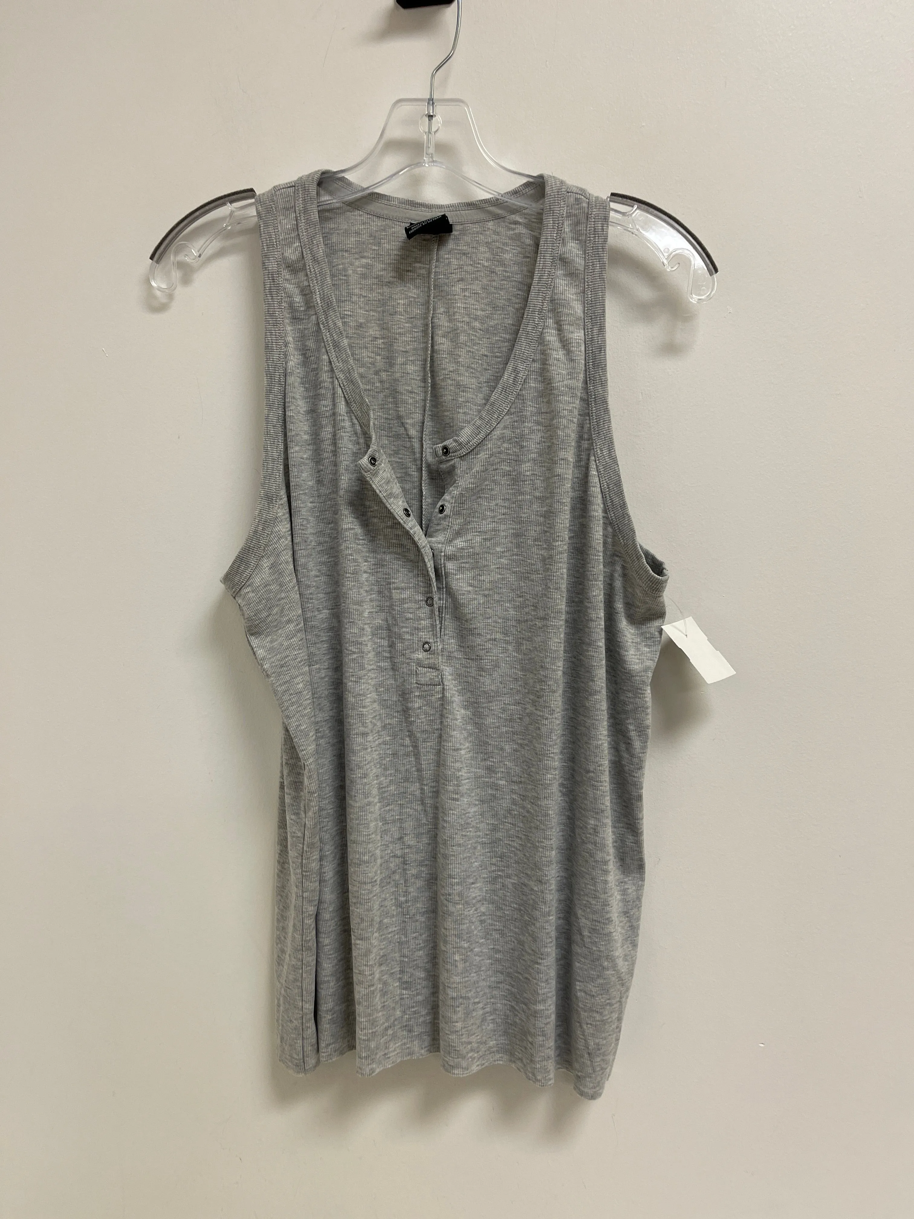 Athletic Tank Top By Nike Apparel In Grey, Size: L