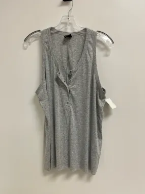 Athletic Tank Top By Nike Apparel In Grey, Size: L