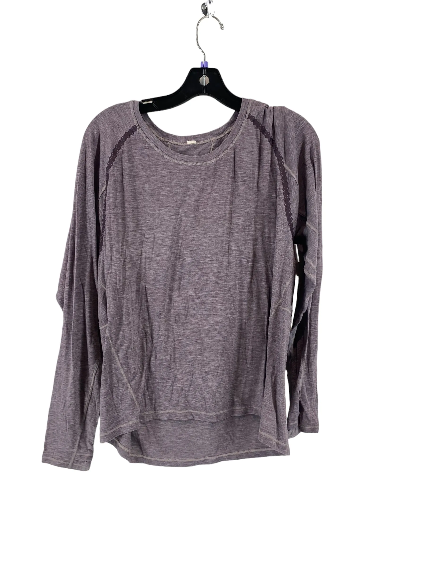 Athletic Top Long Sleeve Collar By Lululemon In Purple, Size: 4