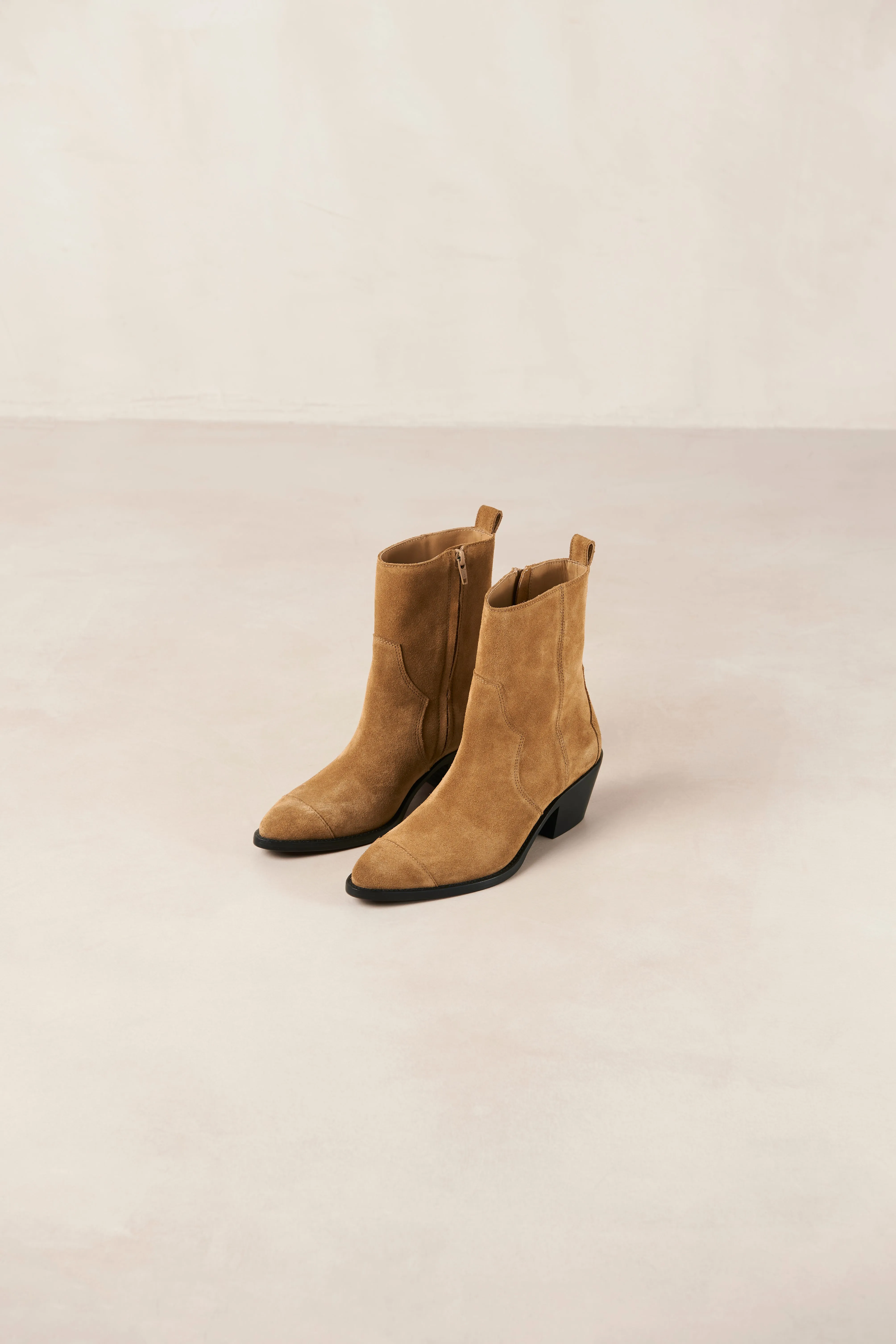 Austin Suede Tan Leather Ankle Boots