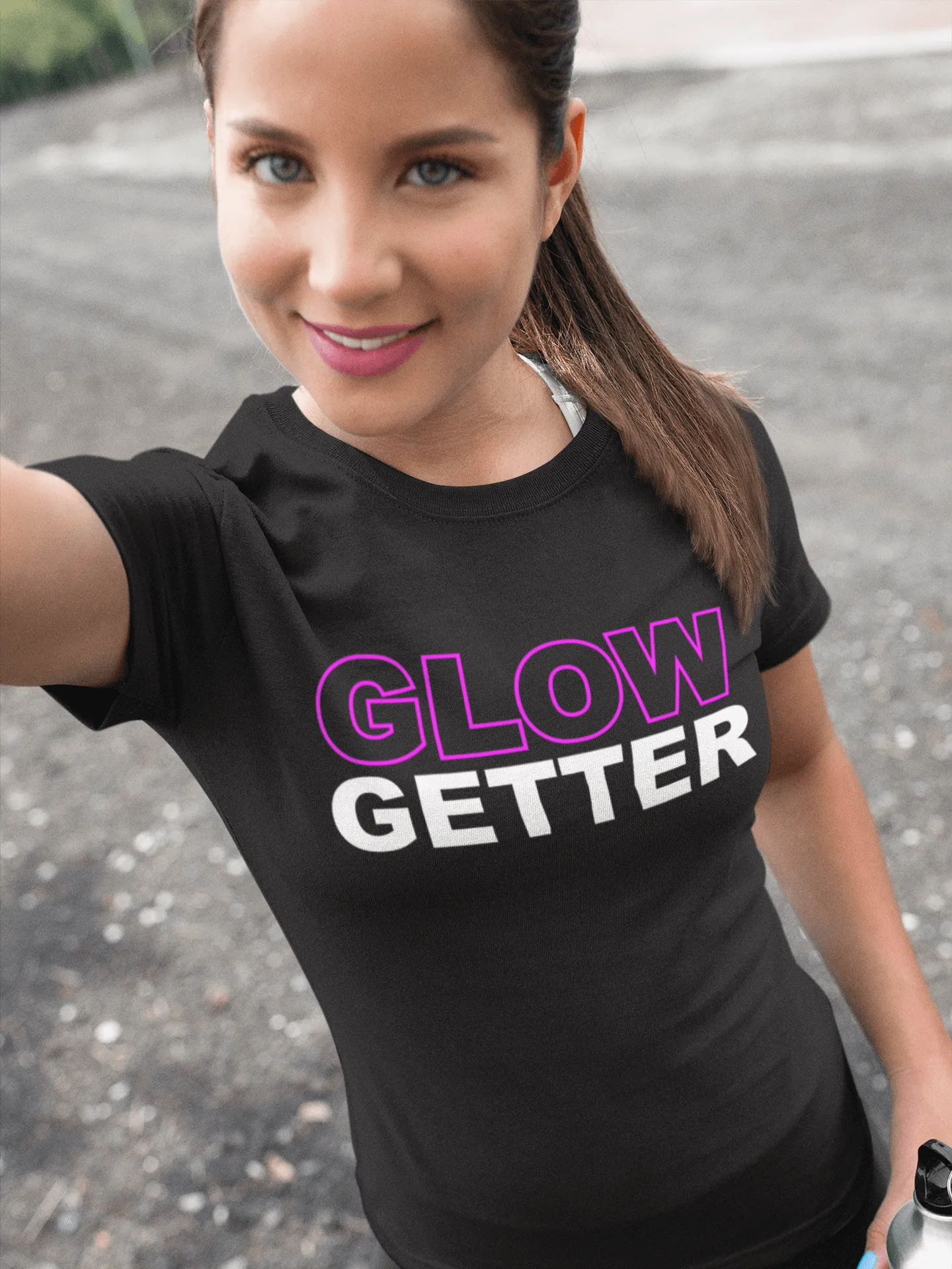 *Awesome New Release* Glow Getter T shirt - Green and White