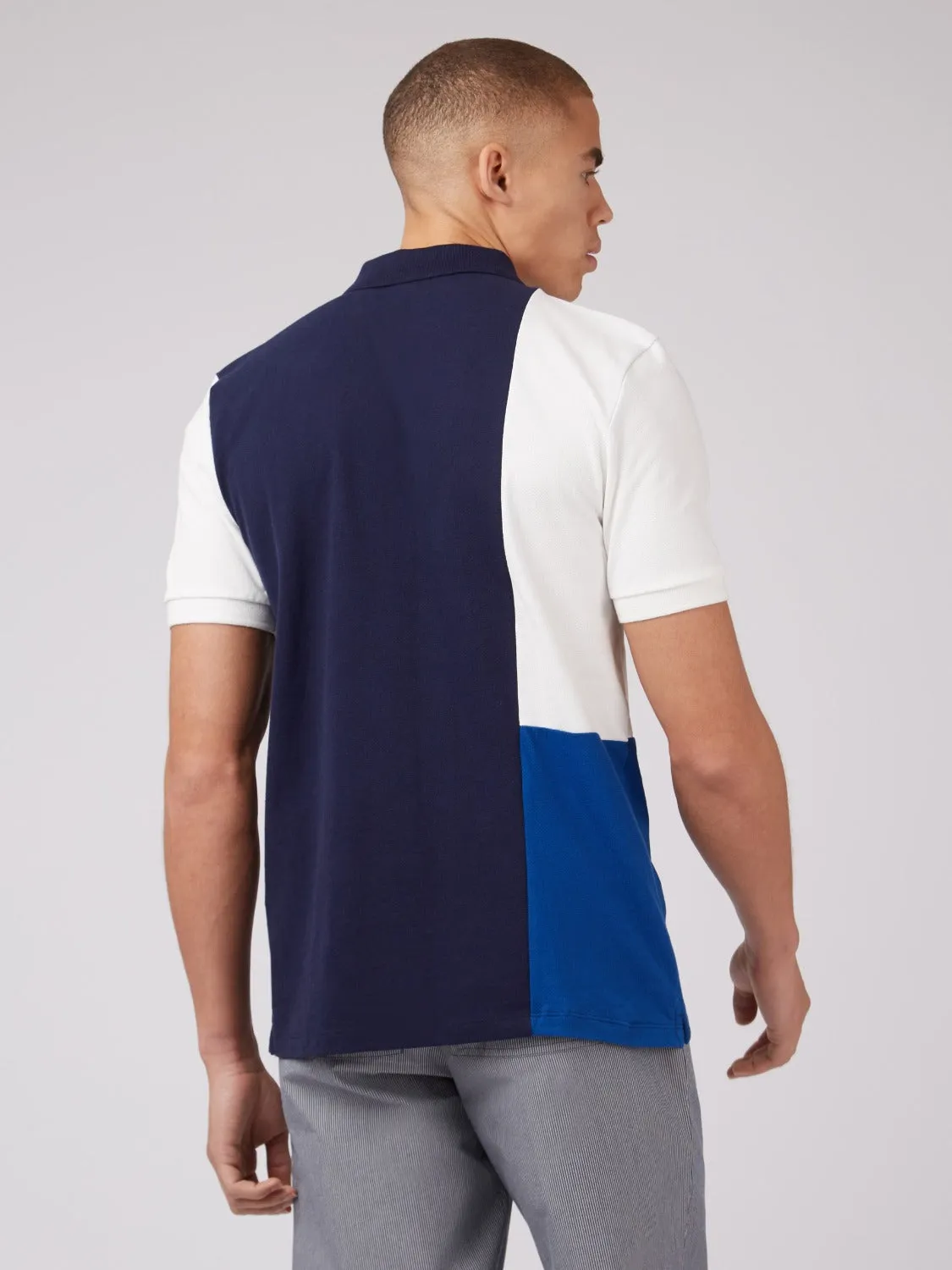 B by Ben Sherman Colorblock Polo - Marine