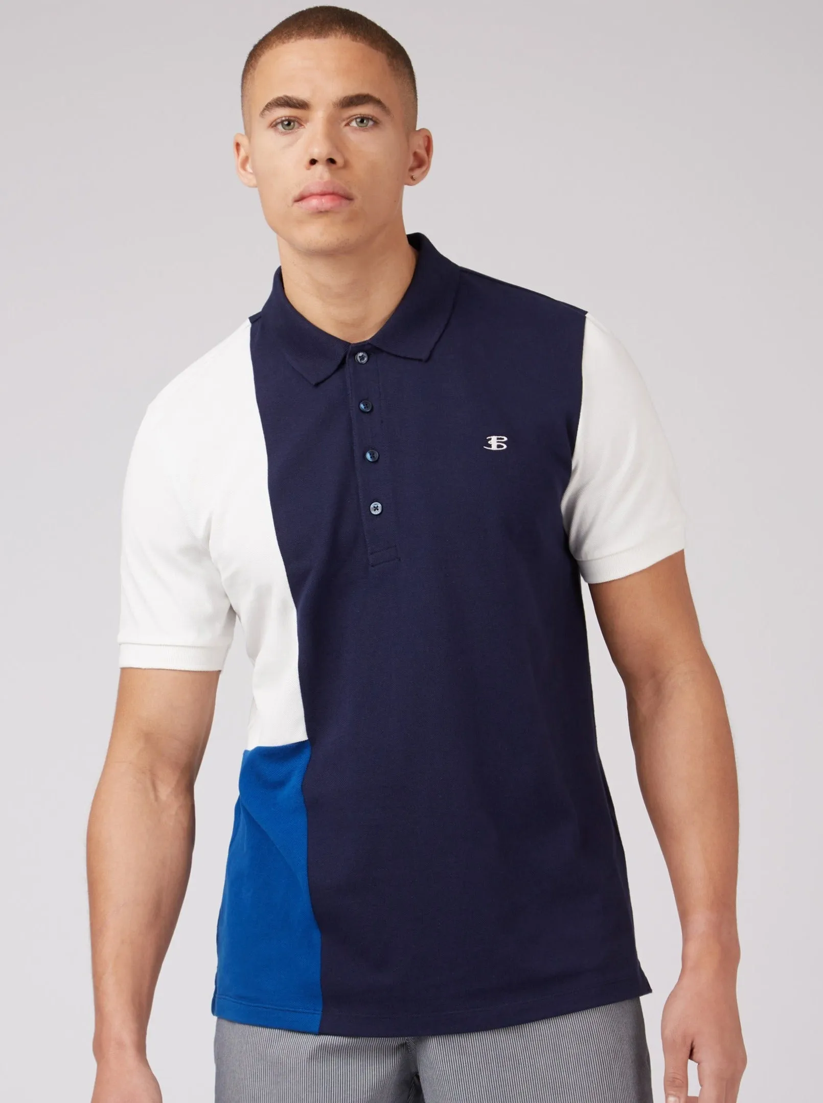 B by Ben Sherman Colorblock Polo - Marine