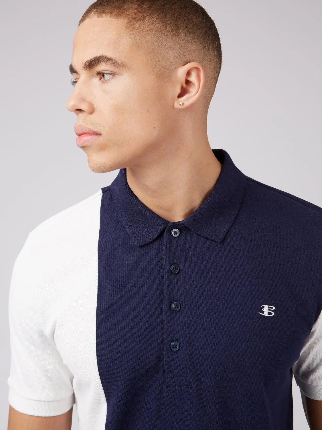 B by Ben Sherman Colorblock Polo - Marine