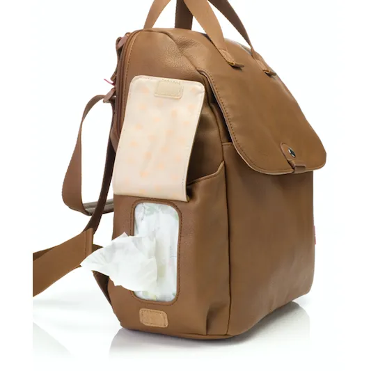 Baby Bag - Babymel Robyn Backpack Tan Vegan Leather