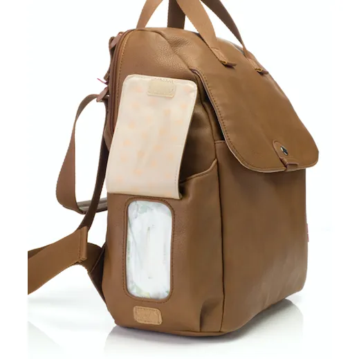 Baby Bag - Babymel Robyn Backpack Tan Vegan Leather