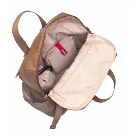 Baby Bag - Babymel Robyn Backpack Tan Vegan Leather