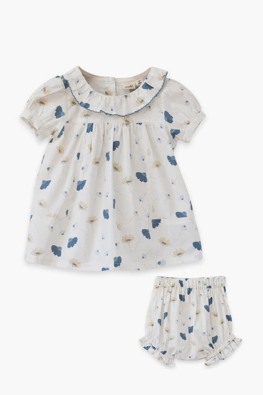 Baby Dress Beet World Emily Blue Floral Set