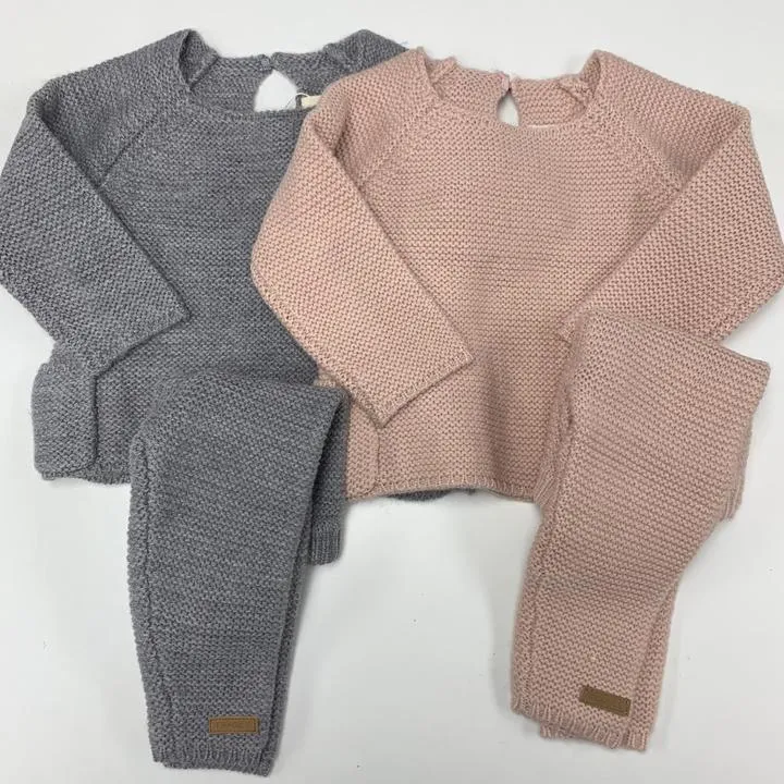 Baby Knit Set - Pale Mauve