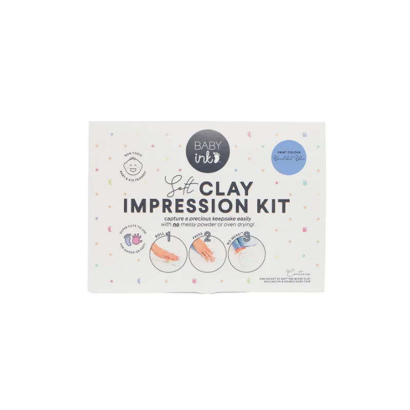 BabyInk Soft Clay Impression Kit - Beautiful Blue