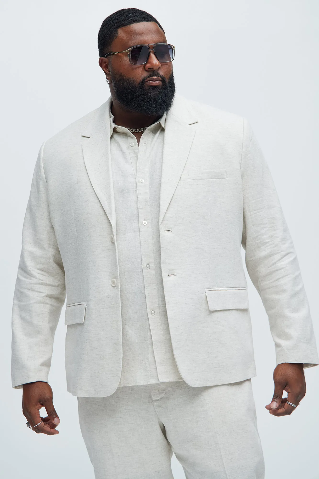 Bahamas Linen Suit Jacket - Oatmeal