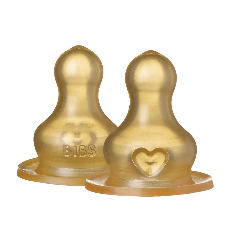 BIBS Dummies - Slow Flow - Bottle Nipple (2pk) Latex