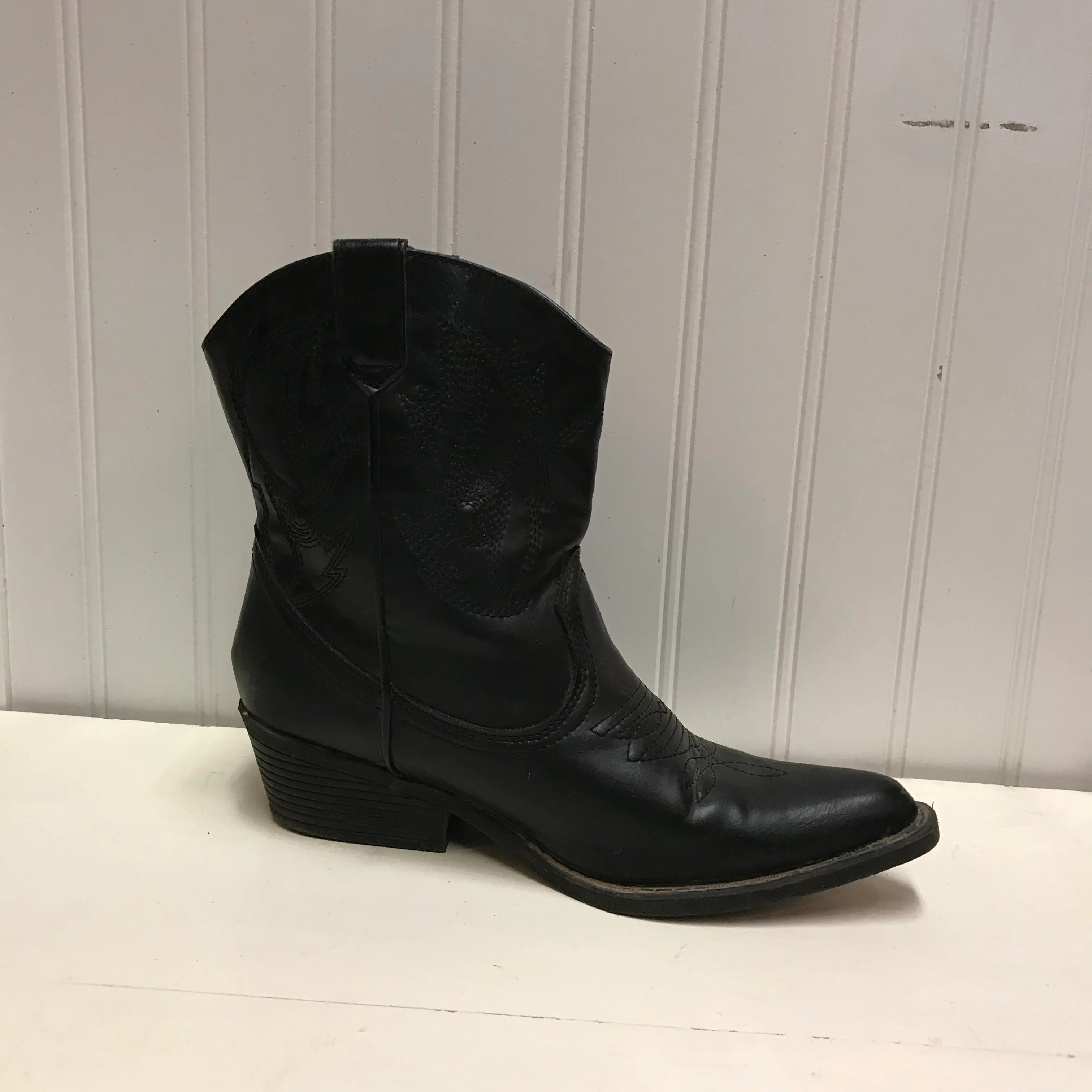 Black Ankle Cowboy Boots