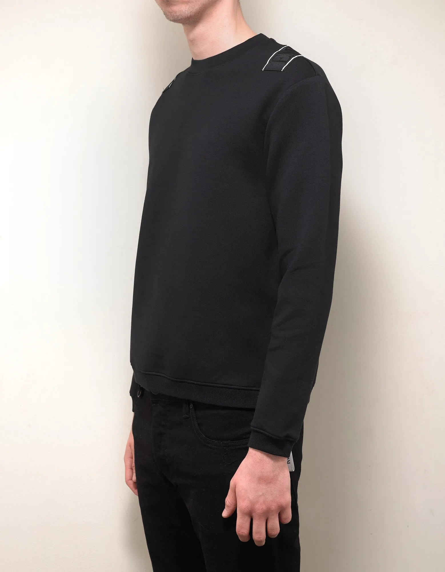 Black Logo Tape Sweatshirt