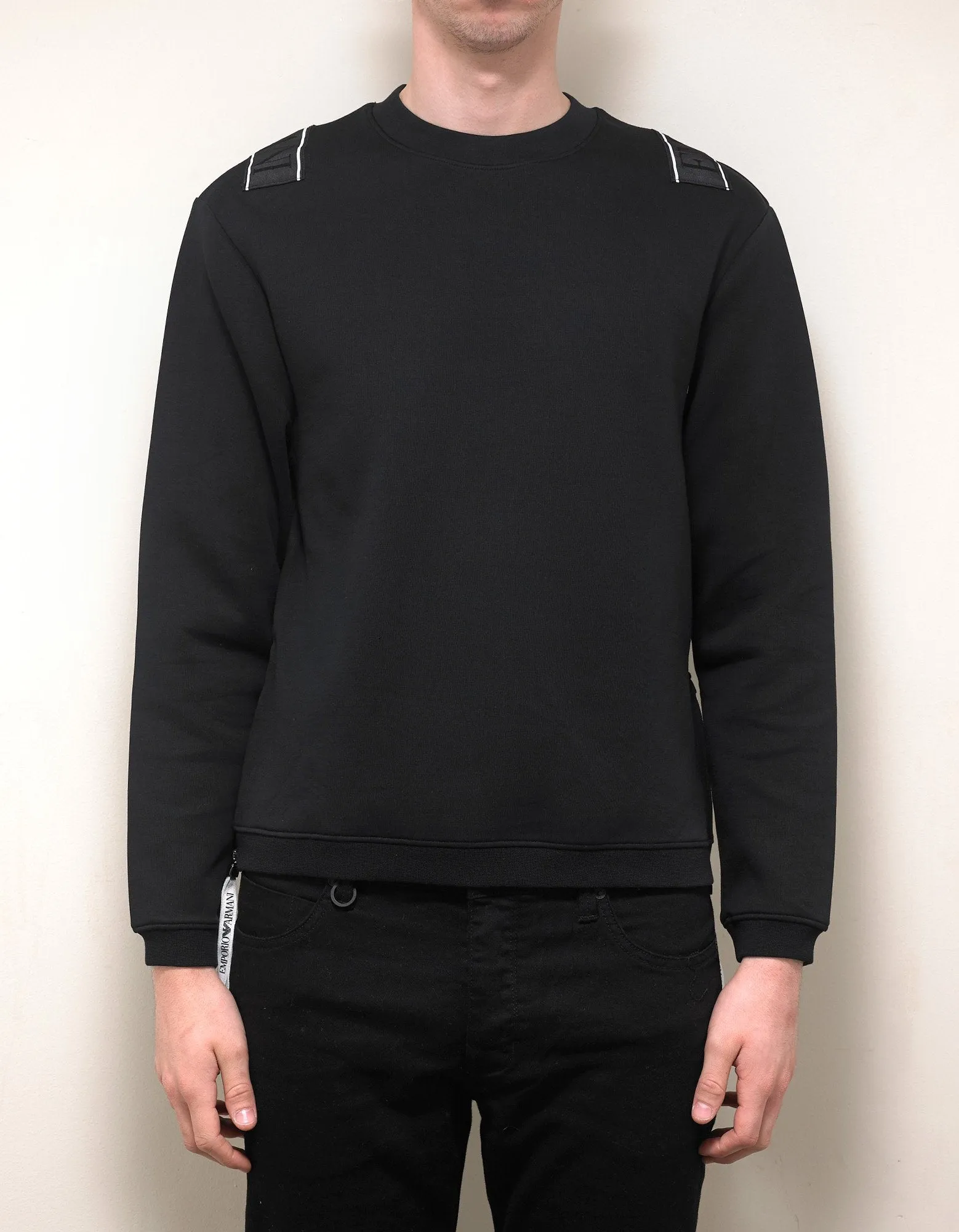 Black Logo Tape Sweatshirt