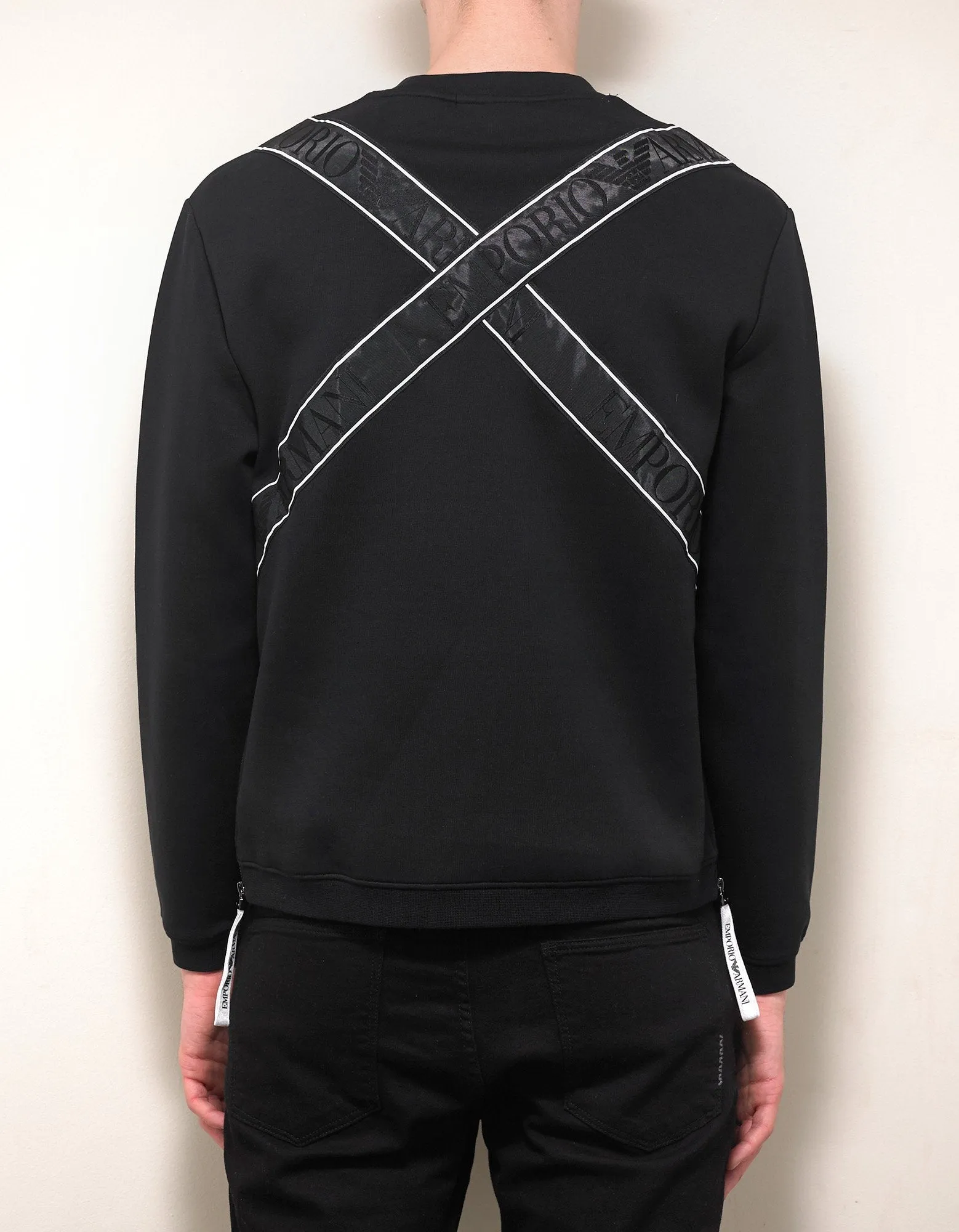 Black Logo Tape Sweatshirt