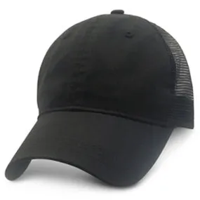 Black Washed Mesh - Unstructured Baseball Cap