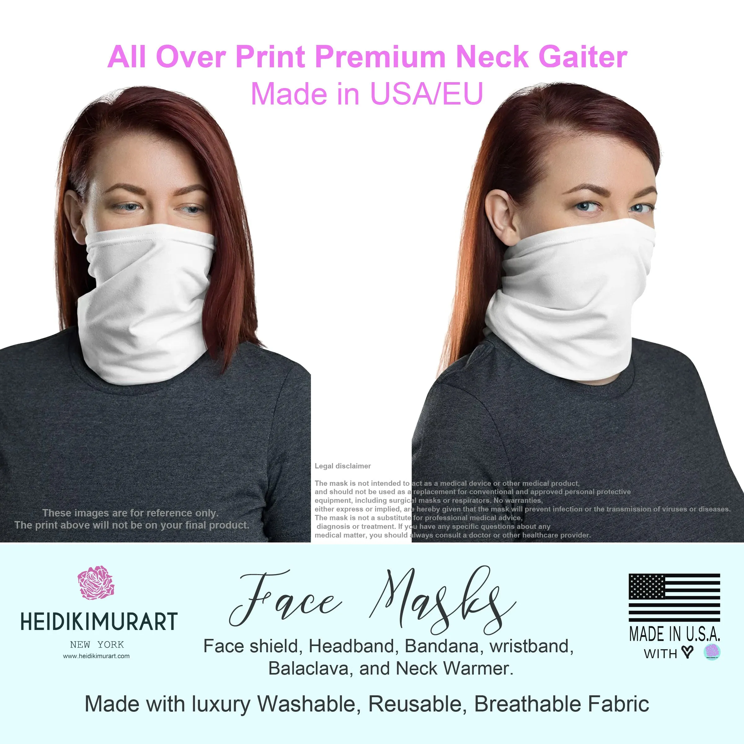 Black White Marbled Neck Gaiter, Marble Print Reusable Washable Face Mask-Made in USA/EU