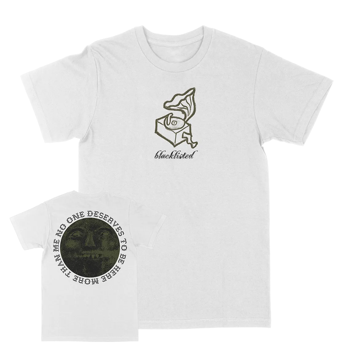 Blacklisted “No One: Phonograph” White T-Shirt