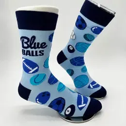 Blue Balls Men's Novelty Crew Socks