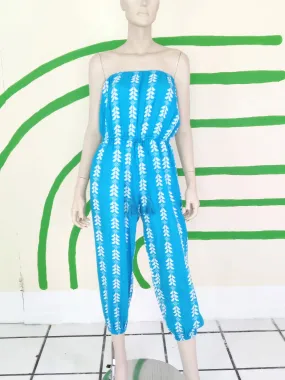 Blue Cotton Jumpsuit