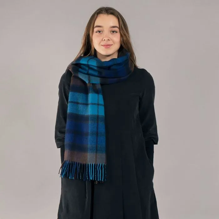 Bobbie Buchanan Blue Tartan Lambswool Stole