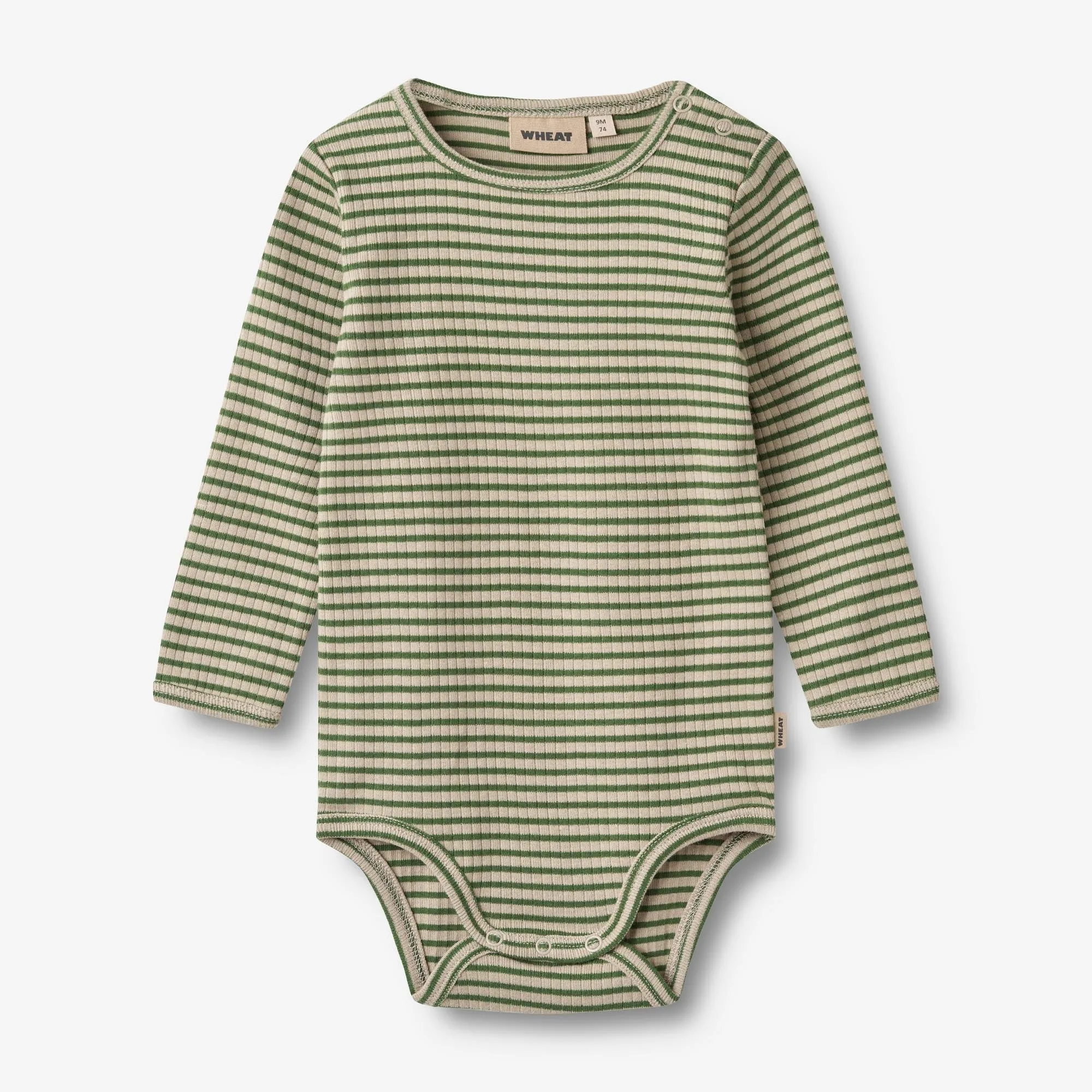 Body L/S Berti - elm green stripe