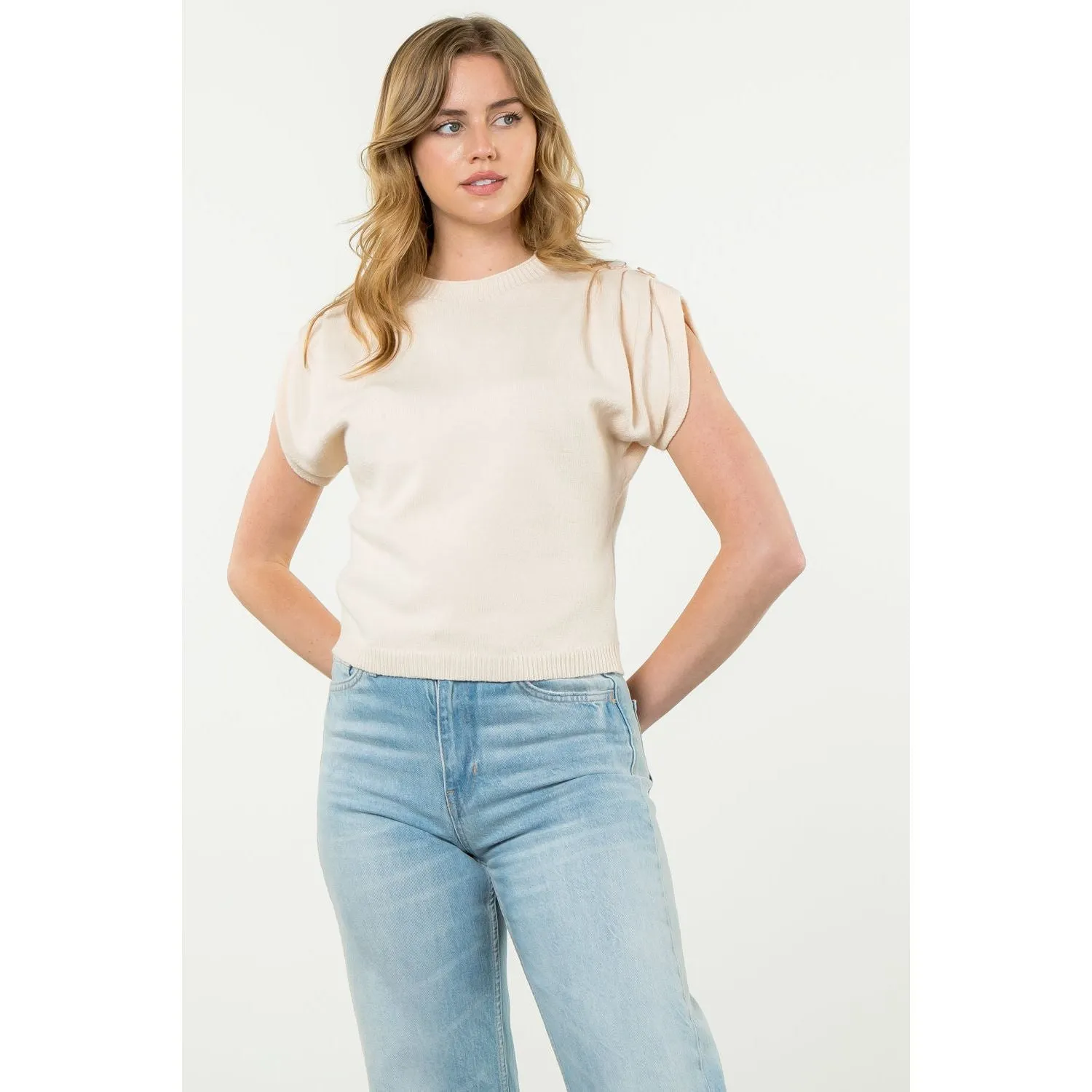 Bridgette Short Sleeve Knit THML Top