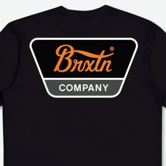 BRIXTON Linwood S/S Standard T-Shirt - Black/Orange