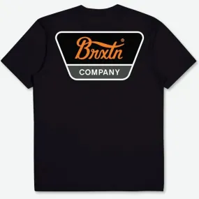 BRIXTON Linwood S/S Standard T-Shirt - Black/Orange