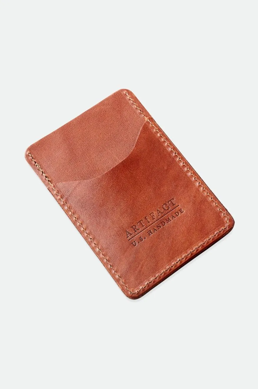 Brixton x Artifact Leather Card Holder Wallet - Brown