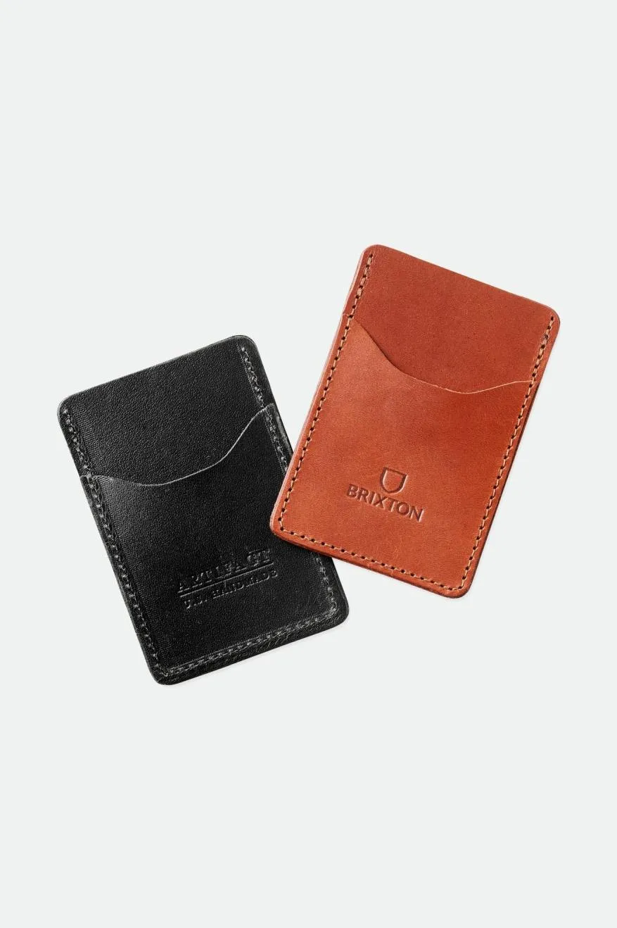 Brixton x Artifact Leather Card Holder Wallet - Brown