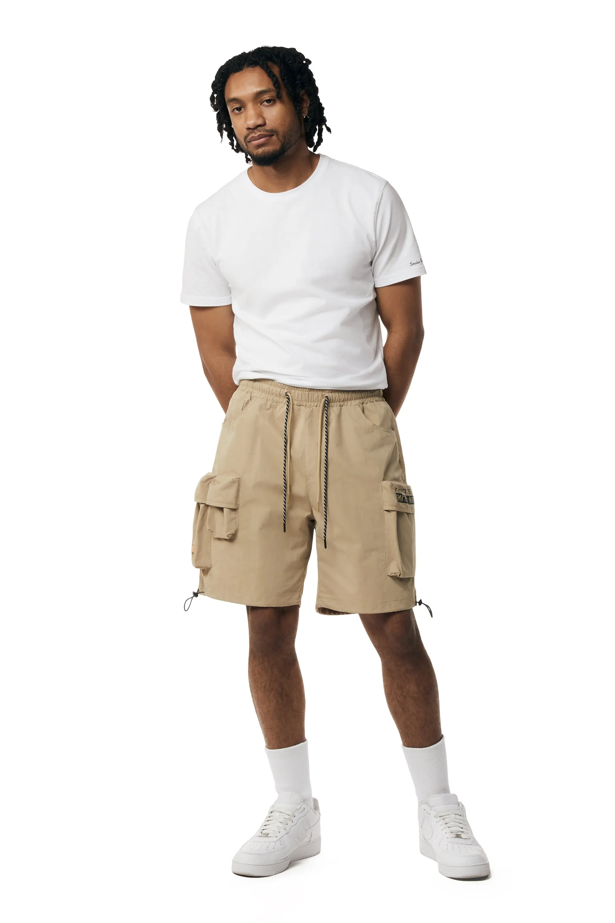 Brushed Cargo Shorts - Khaki