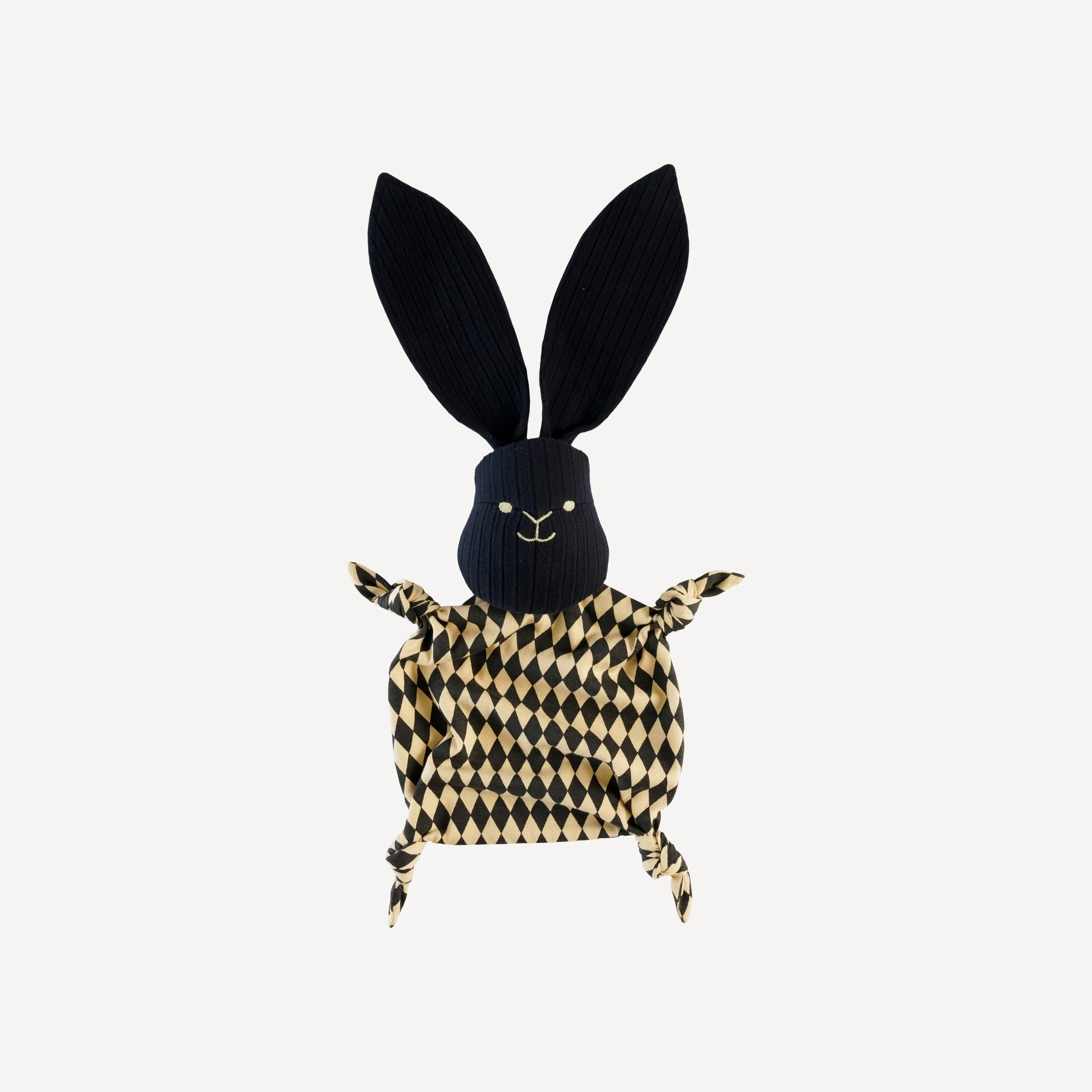 bunny snuggly | black harlequin | organic cotton jersey