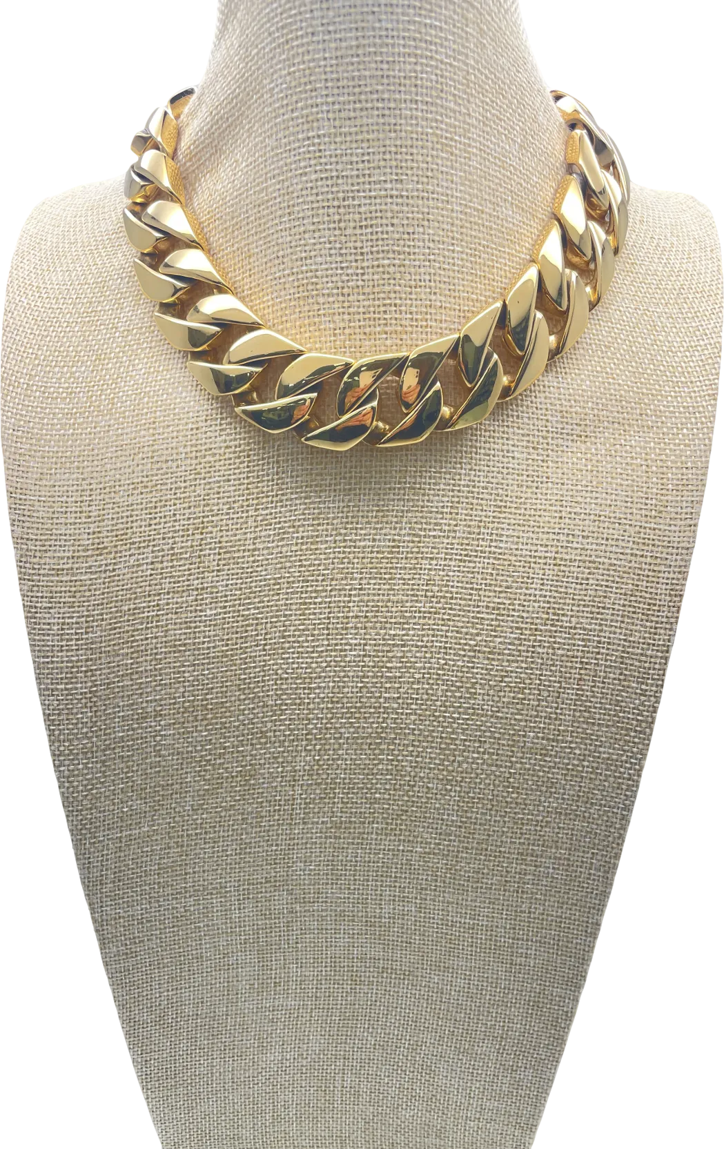 BY Anisa Sojka  Chunky 24k Gold plated Chain Necklace