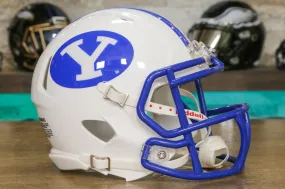 BYU Cougars Riddell Speed Mini Helmet - White/Royal Blue