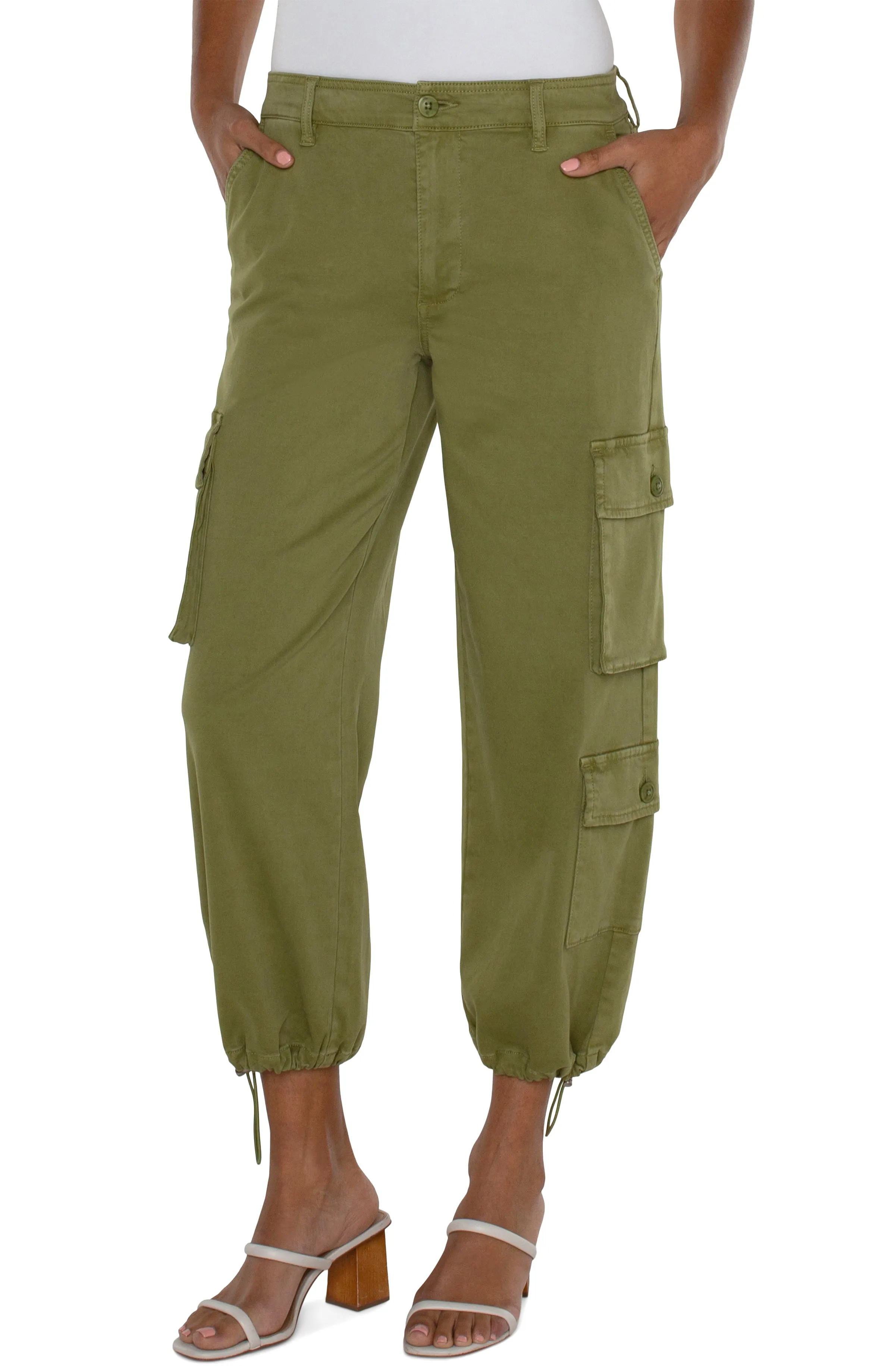 CARGO CROP WITH CINCH HEM