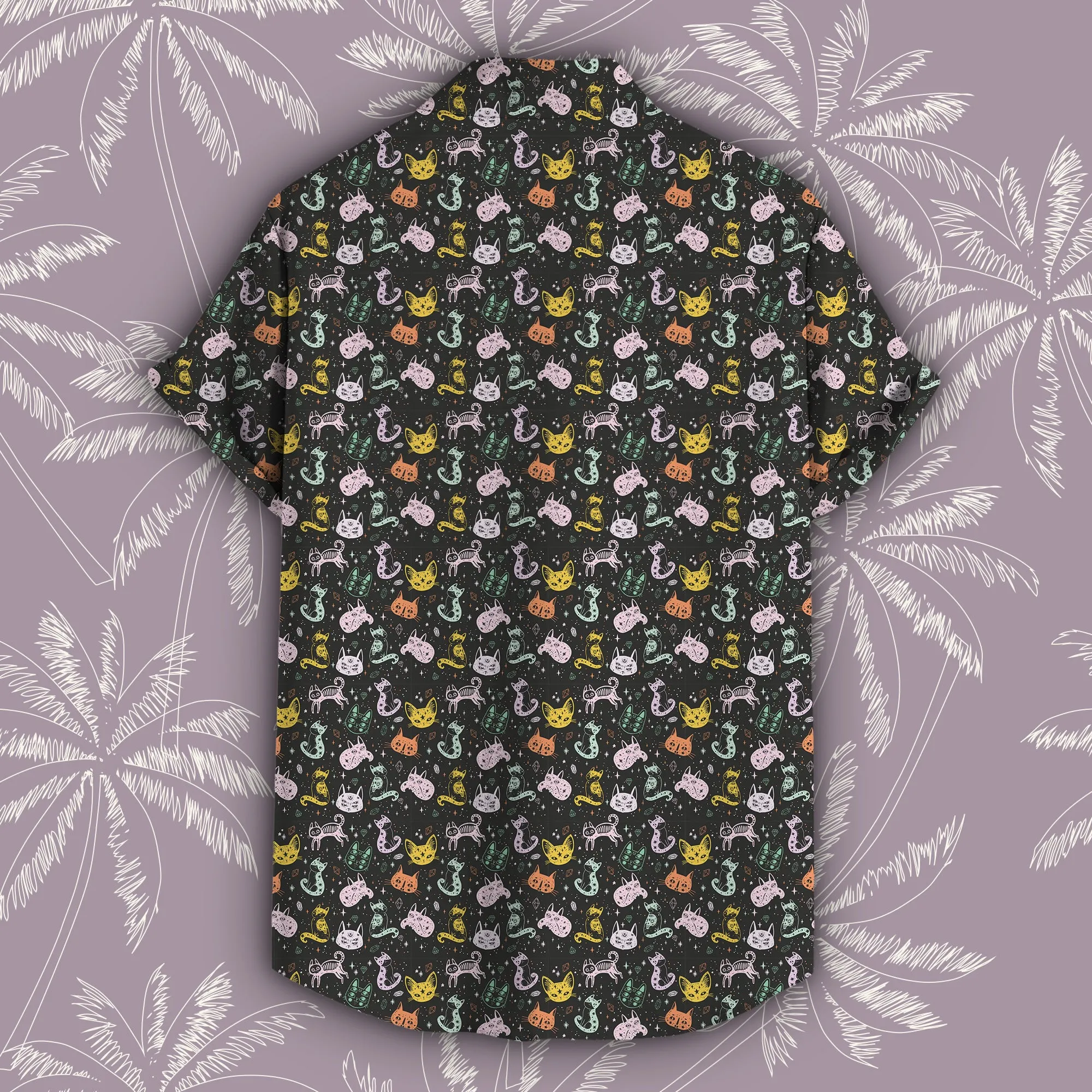 Cat Faces Button Down Shirt